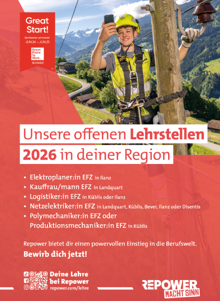  Macht Sinn. Unsere offenen Lehrstellen 2026 in deiner Region / lehre-gr.ch Illustration 